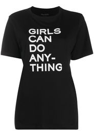 slogan print round neck T-shirt