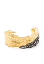 Zadig&Voltaire feather-detail cuff bracelet - Oro