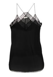 Zadig&Voltaire lace-trim slip top - Nero