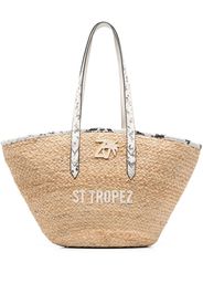 Zadig&Voltaire embroidered-logo basket tote abg - Marrone