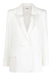 Zadig&Voltaire Visit rhinestone-embellished blazer - Bianco