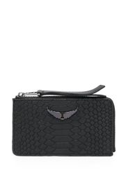 Zadig&Voltaire logo-plaque leather purse - Nero