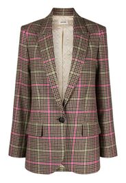 Zadig&Voltaire plaid-check single-breasted blazer - Toni neutri