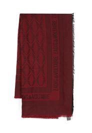 Zadig&Voltaire Glenn Rock logo-jacquard scarf - Rosso