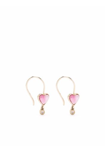 ZAHAVA 10kt yellow gold Byrdie Heart Earrings - Oro