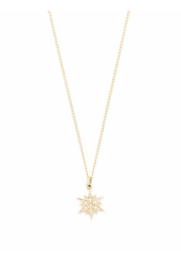 ZAHAVA 10kt yellow gold North Star diamond charm necklace - Oro