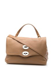 Zanellato leather twist-lock satchel - Toni neutri