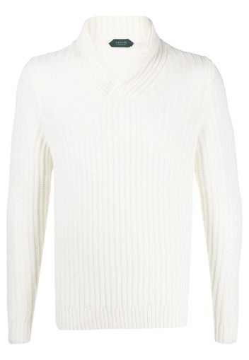 chunky-knit fitted jumper