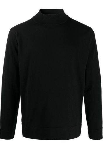 mock-neck virgin wool jumper