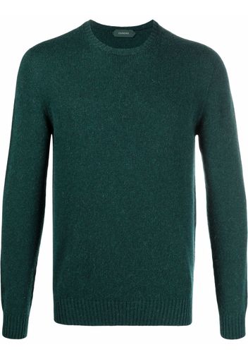 Zanone ribbed-knit crew neck pullover - Verde