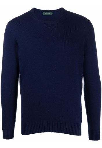 Zanone fine knit crewneck jumper - Blu