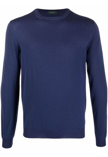 Zanone fine-knit tonal jumper - Blu