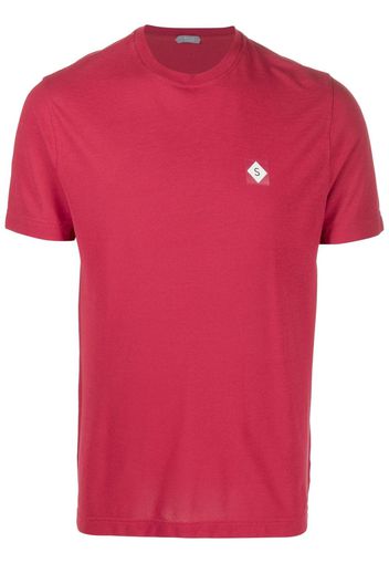 Zanone T-shirt con applicazione - Rosso