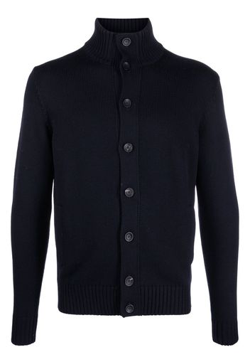 Zanone wool high neck cardigan - Blu