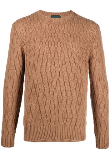 Zanone wool knit jumper - Marrone