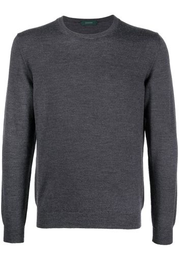 Zanone crew-neck fine-knit jumper - Grigio