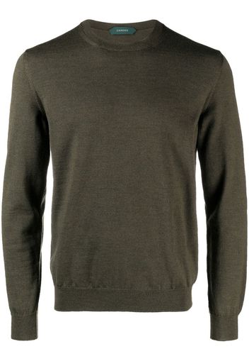 Zanone crew-neck fine-knit jumper - Verde