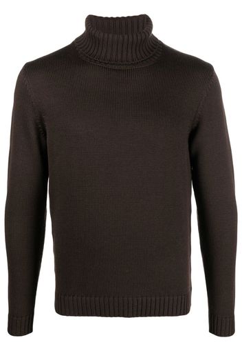 Zanone wool roll-neck sweater - Marrone