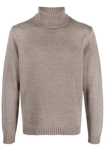 Zanone roll-neck knitted sweater - Toni neutri