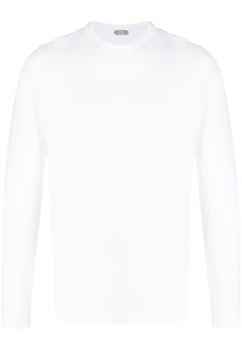 Zanone long-sleeve cotton T-shirt - Bianco