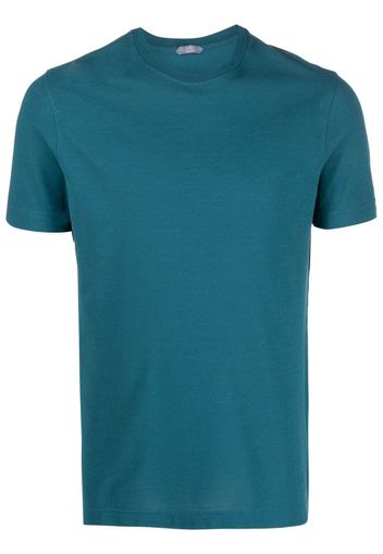 Zanone round neck cotton T-shirt - Blu