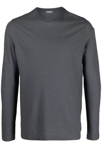 Zanone long-sleeved cotton sweatshirt - Grigio