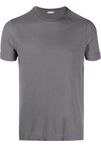 Zanone T-shirt girocollo con maniche corte - Grigio