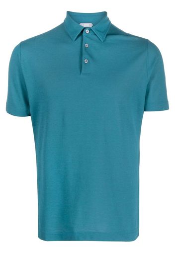 Zanone shortsleeved organic cotton polo shirt - Blu