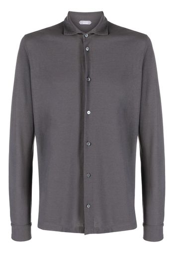 Zanone long-sleeve cotton shirt - Grigio