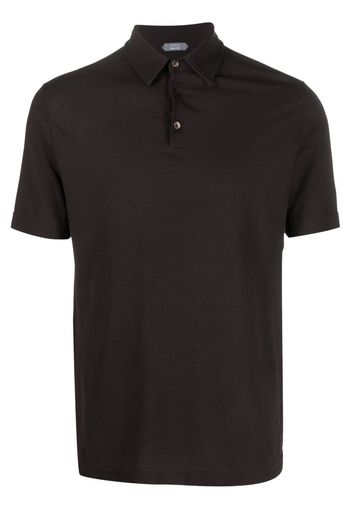 Zanone short-sleeve cotton polo shirt - Marrone