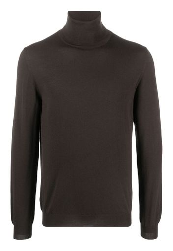 Zanone roll-neck fine-knit jumper - Marrone