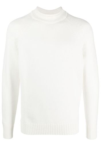 Zanone mock-neck fine-knit jumper - Bianco