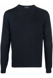 Zanone long-sleeved polo shirt - Blu