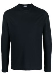 Zanone long-sleeved cotton sweatshirt - Blu