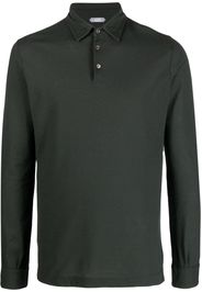 Zanone long-sleeved cotton polo shirt - Verde