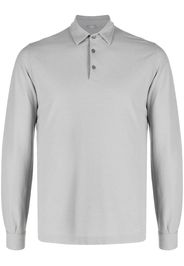 Zanone long-sleeved cotton polo shirt - Grigio