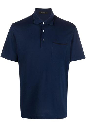 Zegna short-sleeve polo shirt - Blu