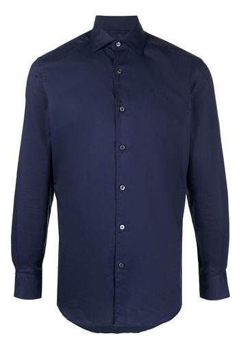 Zegna cotton long-sleeve shirt - Blu