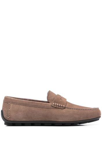 Zegna suede penny loafers - Toni neutri