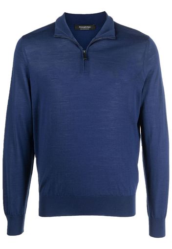 Zegna Maglione con zip - Blu