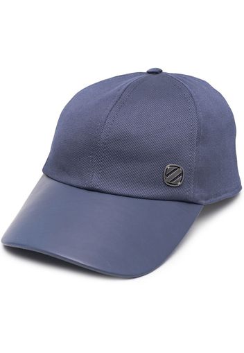 Zegna logo-plaque cotton cap - Blu