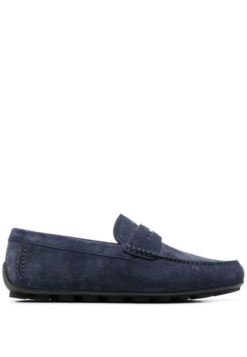 Zegna almond-toe slip-on loafer - Blu