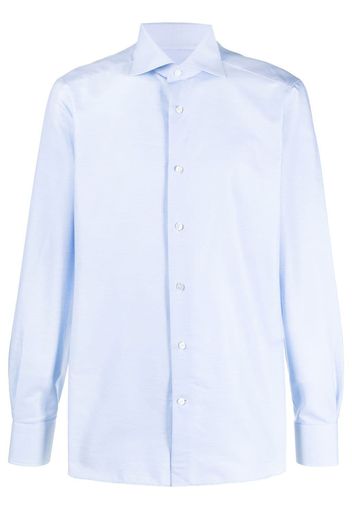 Zegna long-sleeve button-up shirt - Blu