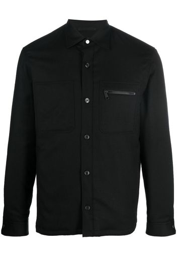 Zegna button-up slim-fit jacket - Nero