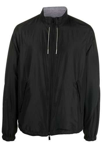 Zegna logo-print reversible jacket - Nero