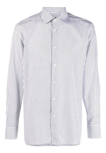 Zegna all-over stripe-print shirt - Bianco