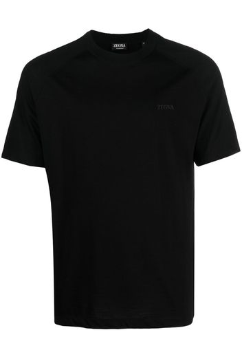 Zegna logo-print short-sleeved T-shirt - Nero