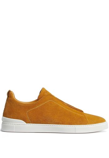 Zegna lace-up suede sneakers - Arancione