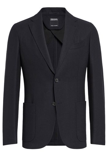 Zegna single-breasted cashmere-wool blazer - Nero