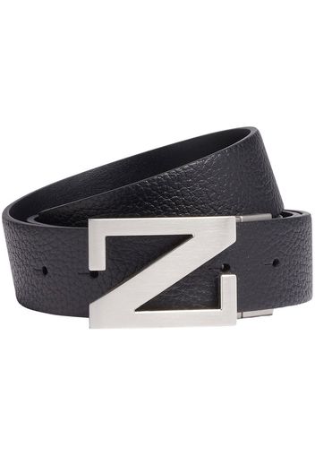 Zegna leather reversible belt - Nero